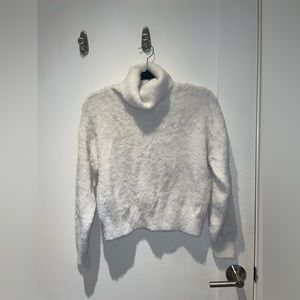 NWOT H&M White Faux Fur Sweater